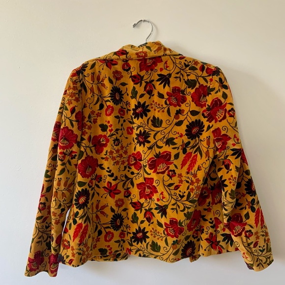Vintage Les Wilk 70s floral blazer coat jacket - Picture 5 of 5